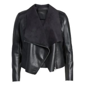 Blank NYC black faux leather jacket, size medium